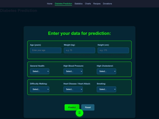 diabetes-prediction screenshot