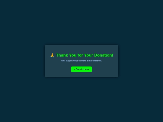 thankyou screenshot