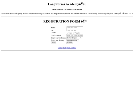 webpage/register screenshot