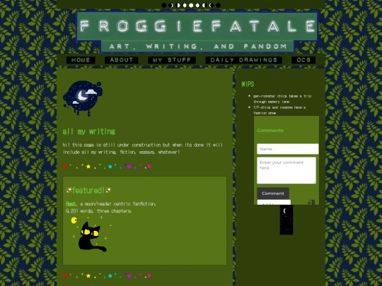my stuff/writing screenshot