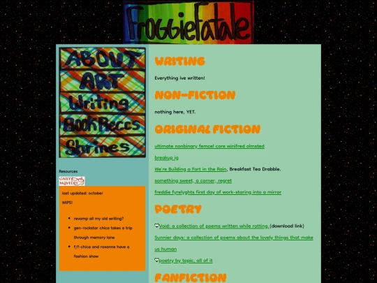 writing screenshot