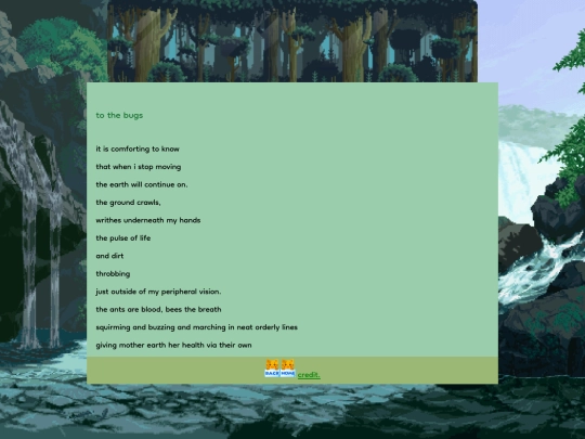 writing/nature screenshot