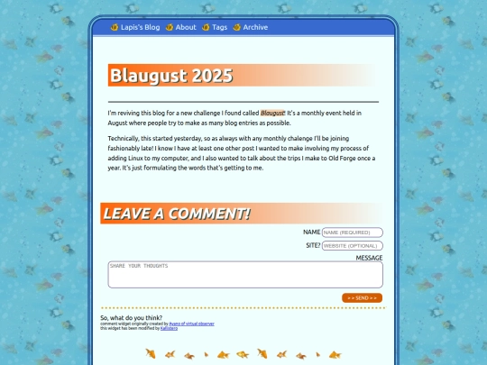 blog/posts/2025-08-04-Blaugust-Day-One screenshot
