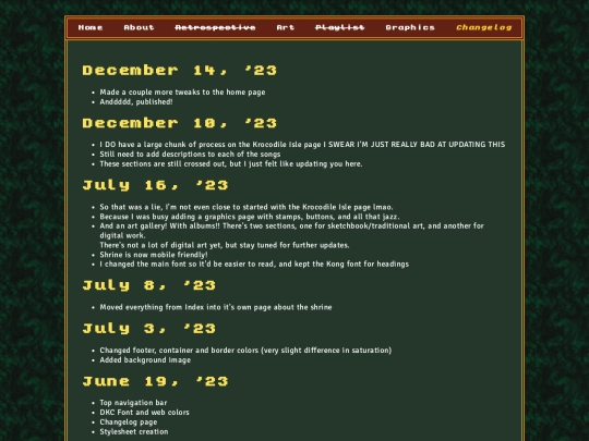 kruelty/changelog screenshot