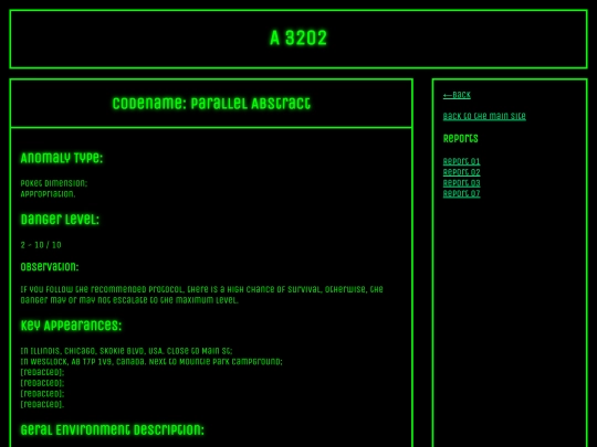 Agency/Menu/Anomalies/Anomaly 3202 - Parallel Abstract/page screenshot