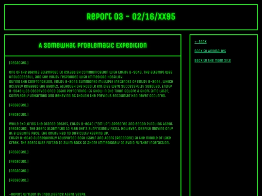 Agency/Menu/Anomalies/Anomaly 3202 - Parallel Abstract/report03 screenshot