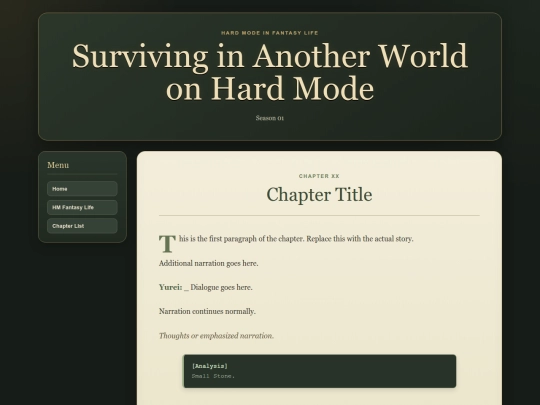 My Novels/HMFantasyLife/template screenshot