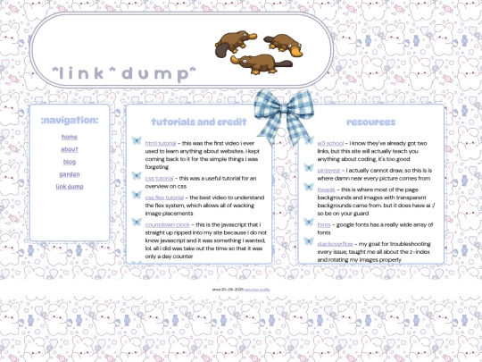 links screenshot