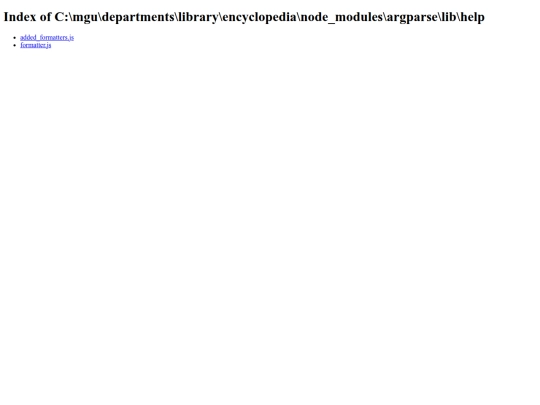 departments/library/encyclopedia/node_modules/argparse/lib/help screenshot