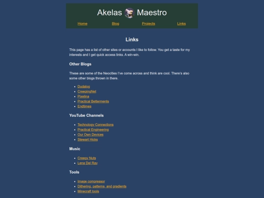 links screenshot