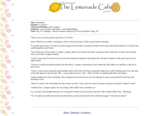 fanfiction/atanddinner screenshot