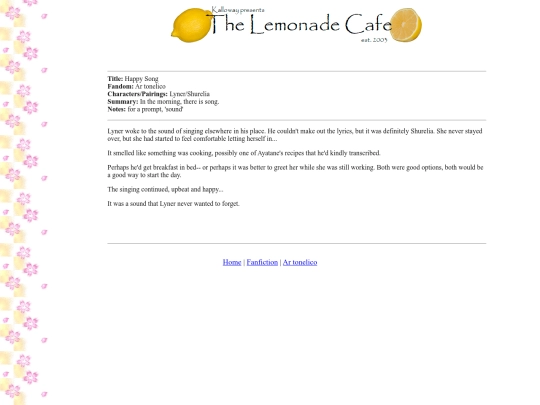 fanfiction/athappysong screenshot
