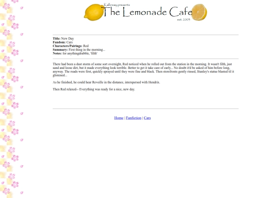 fanfiction/carsnewday screenshot