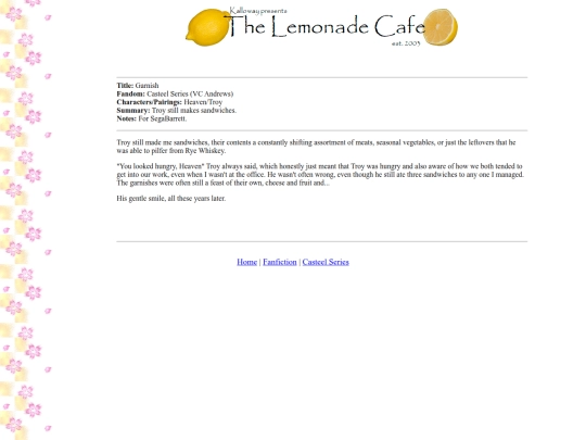 fanfiction/casteelgarnish screenshot