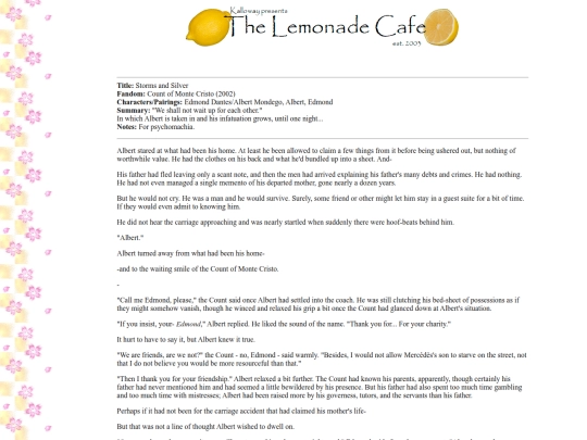 fanfiction/comcstormsandsilver screenshot