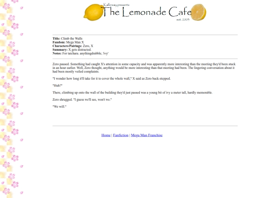 fanfiction/mmxclimbthewalls screenshot