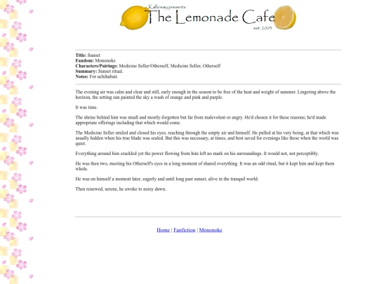 fanfiction/msunset screenshot