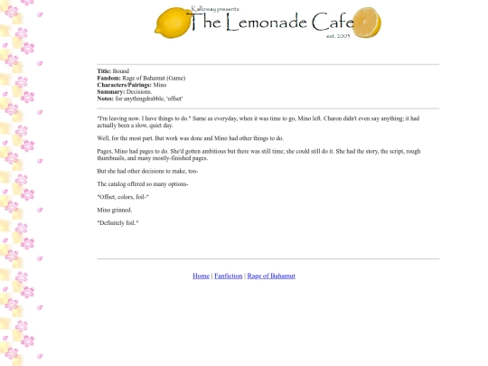 fanfiction/robbound screenshot