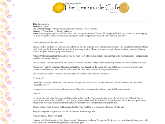 fanfiction/ubinterruptions screenshot