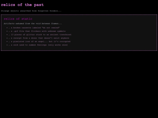 relics screenshot