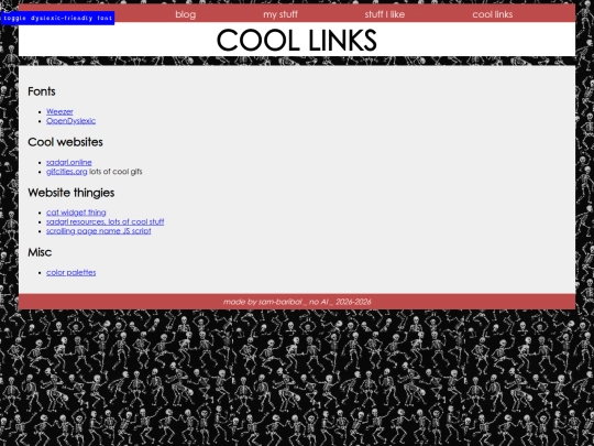 links screenshot