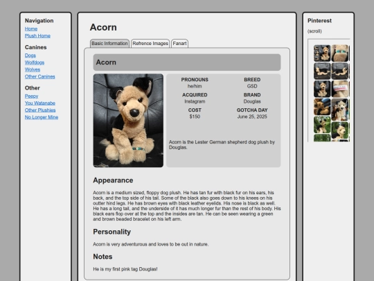 canines/dogs/acorn screenshot