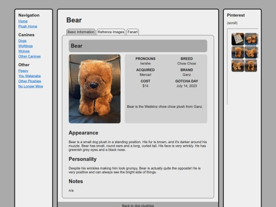 canines/dogs/bear screenshot