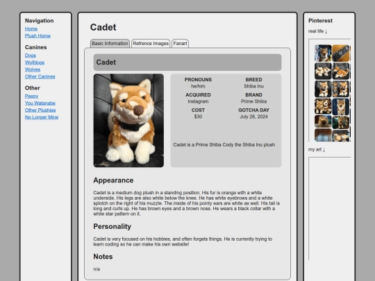 canines/dogs/cadet screenshot
