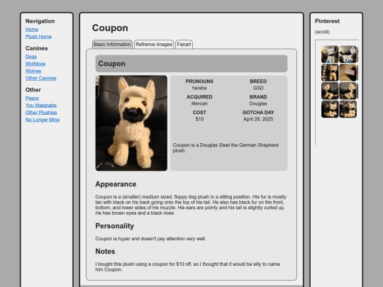 canines/dogs/coupon screenshot