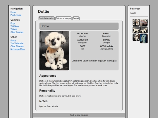 canines/dogs/dottie screenshot