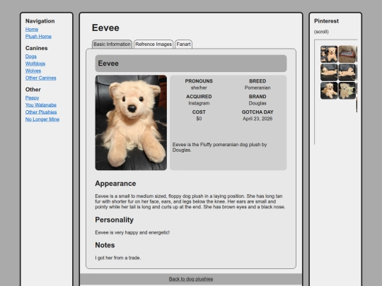 canines/dogs/eevee screenshot