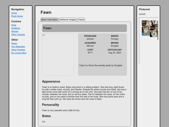 canines/dogs/fawn screenshot
