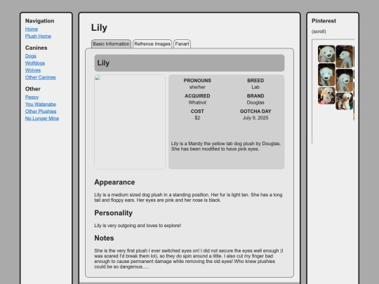 canines/dogs/lily screenshot
