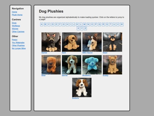 canines/dogs/listb screenshot
