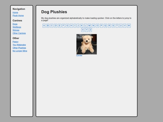 canines/dogs/liste screenshot