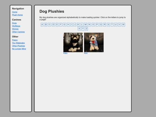 canines/dogs/listk screenshot