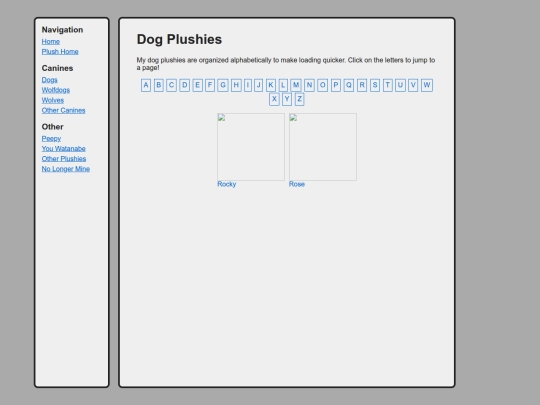 canines/dogs/listr screenshot