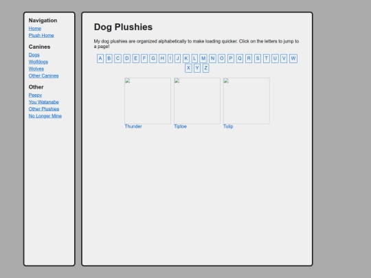 canines/dogs/listt screenshot