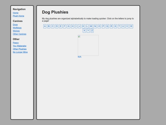 canines/dogs/listx screenshot
