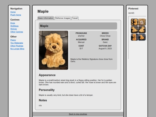 canines/dogs/maple screenshot