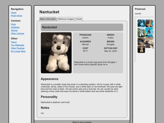 canines/dogs/nantucket screenshot