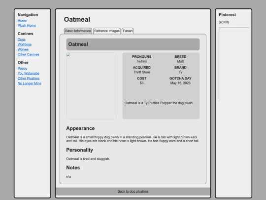 canines/dogs/oatmeal screenshot