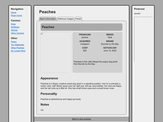 canines/dogs/peaches screenshot