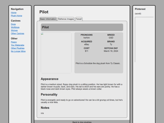 canines/dogs/pilot screenshot