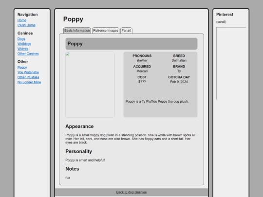 canines/dogs/poppy screenshot