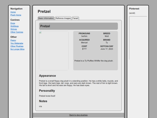 canines/dogs/pretzel screenshot