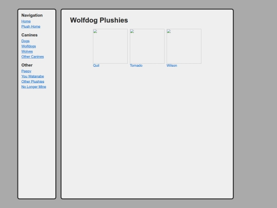 canines/wolfdogs/list screenshot