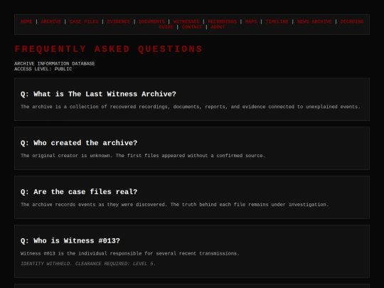 FAQ screenshot