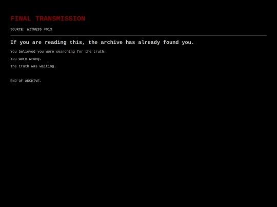 Finalmessage screenshot
