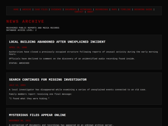 Newsarchive screenshot